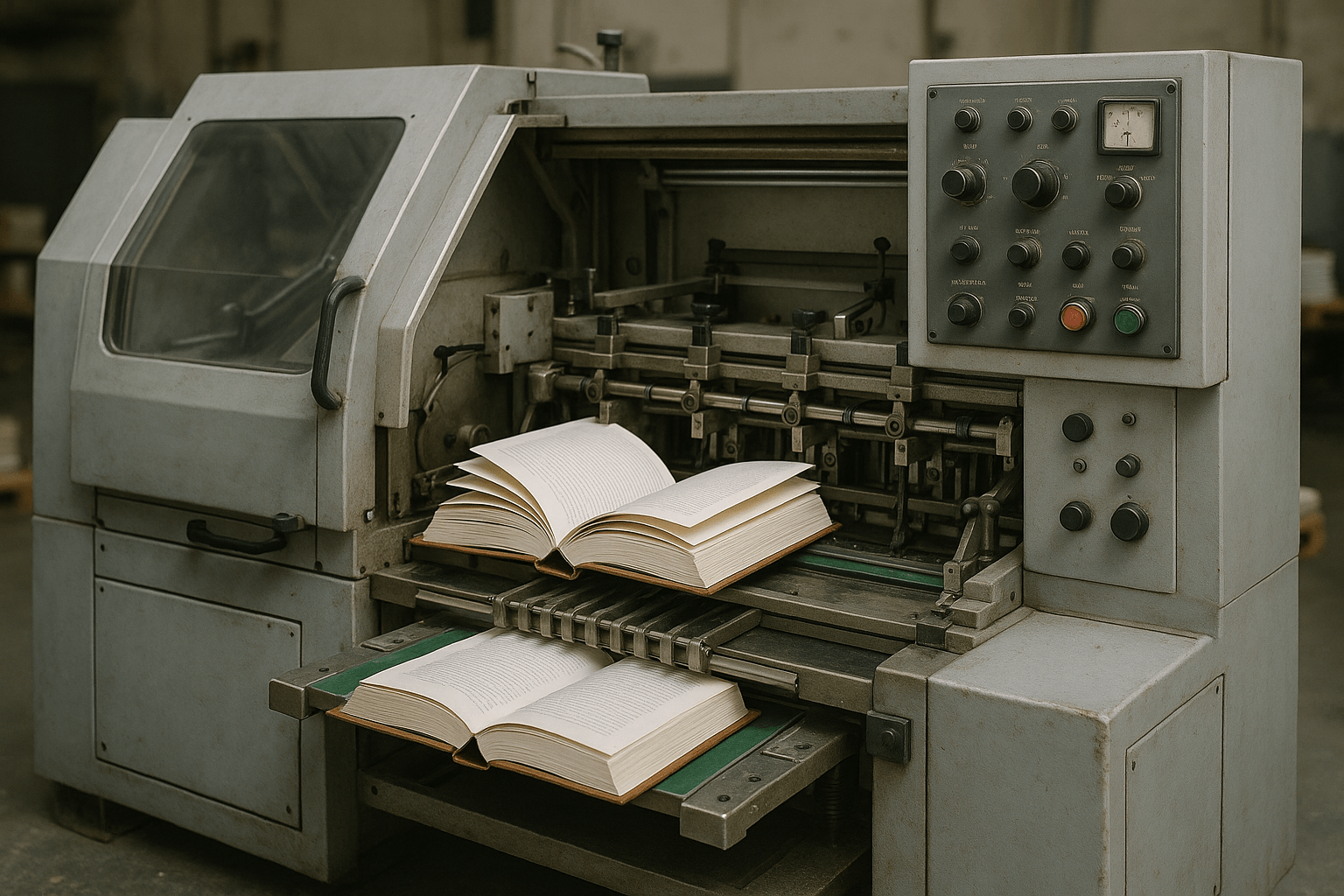 Unsere moderne Buchbindemaschine